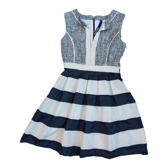 Settantotto Zerotto Fit Flare Dress Striped - Picture 1 of 7